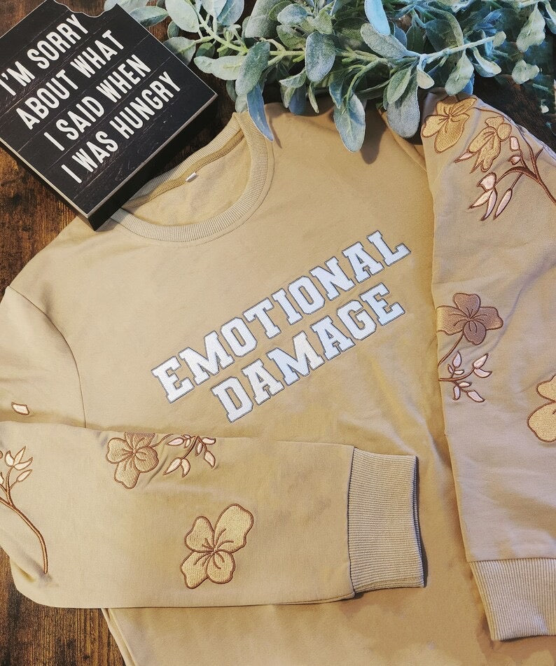 Emotional Damage Crewneck Sweater- SMALL ONLY