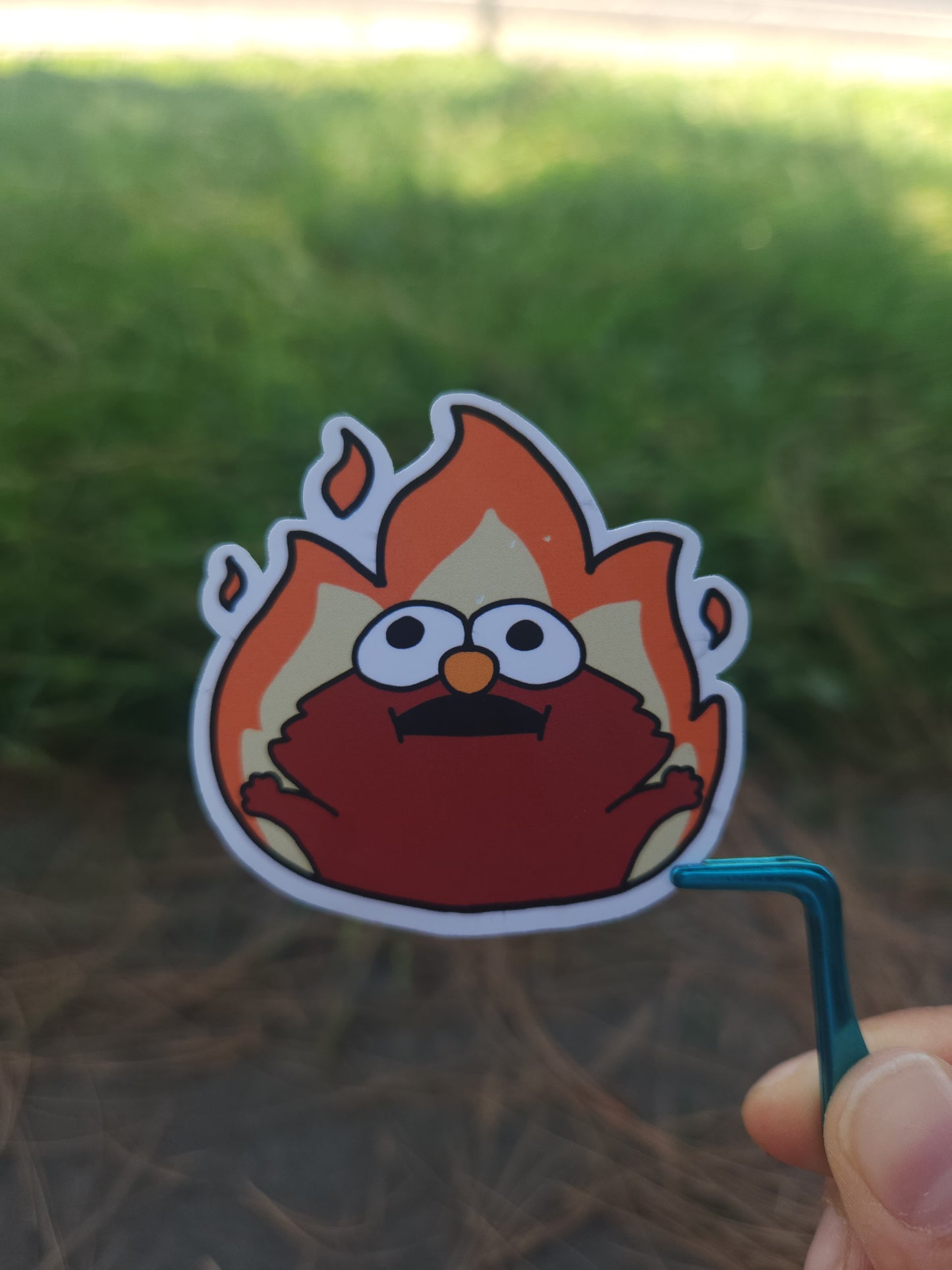 Burning Elmo Sticker