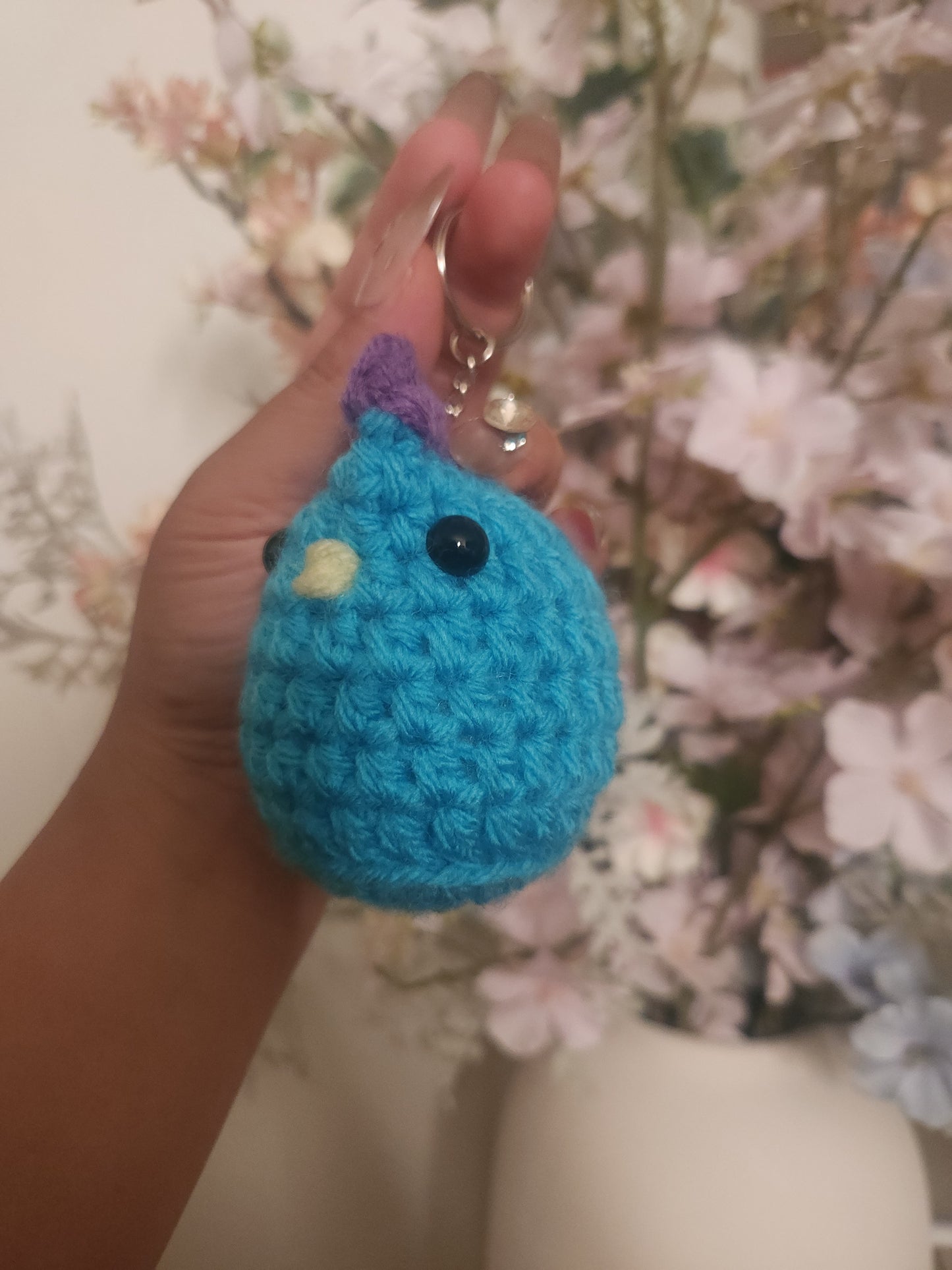 Chicken Crochet Plush Keychain