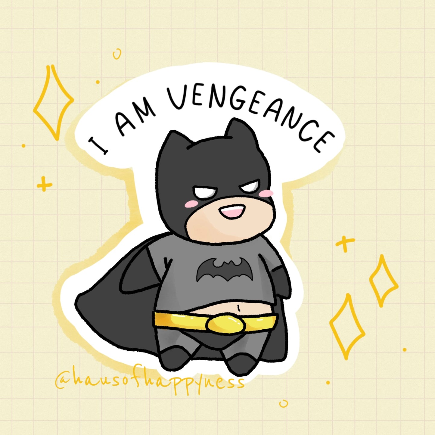 I am Vengeance Batman Sticker