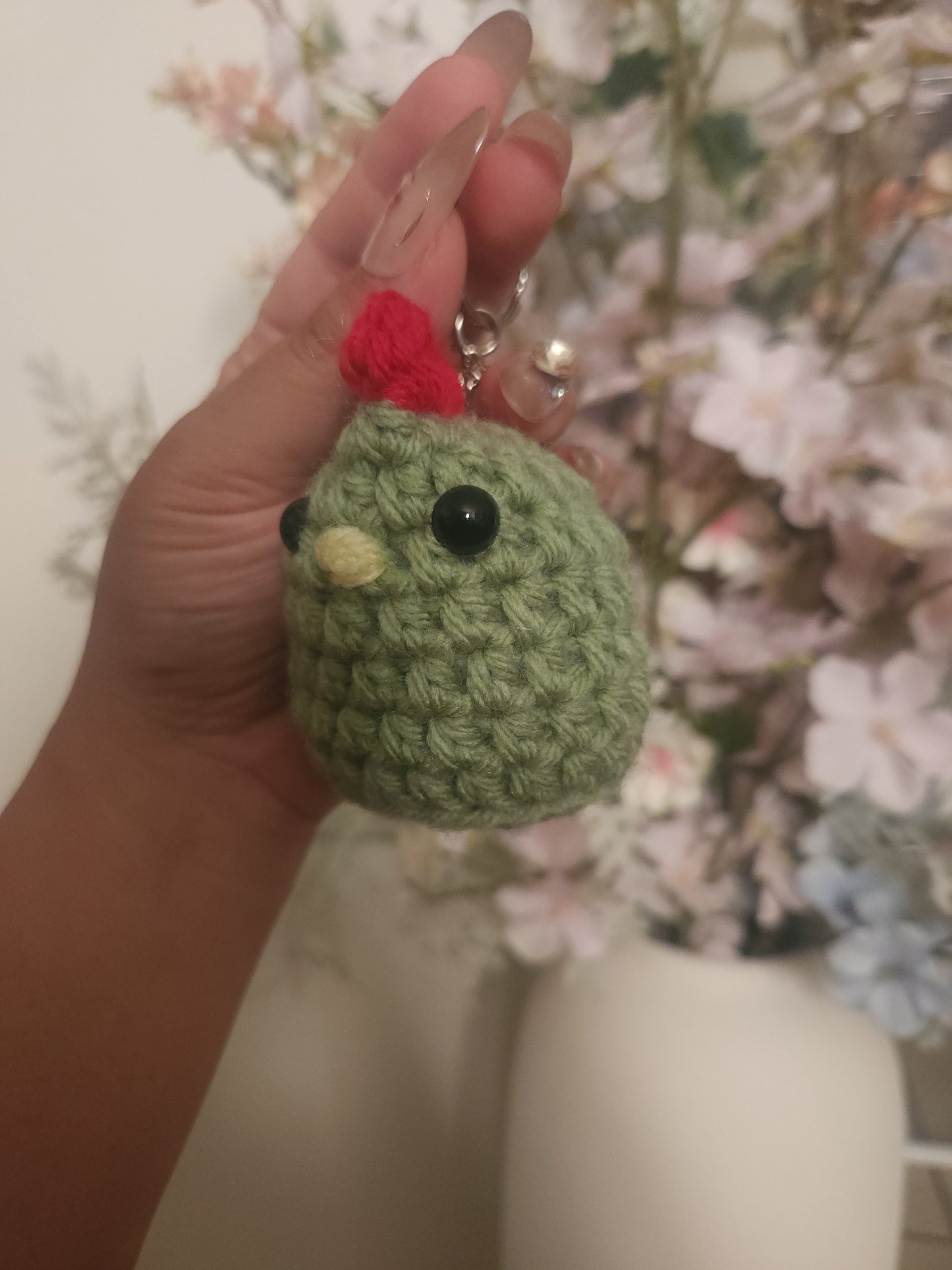 Chicken Crochet Plush Keychain