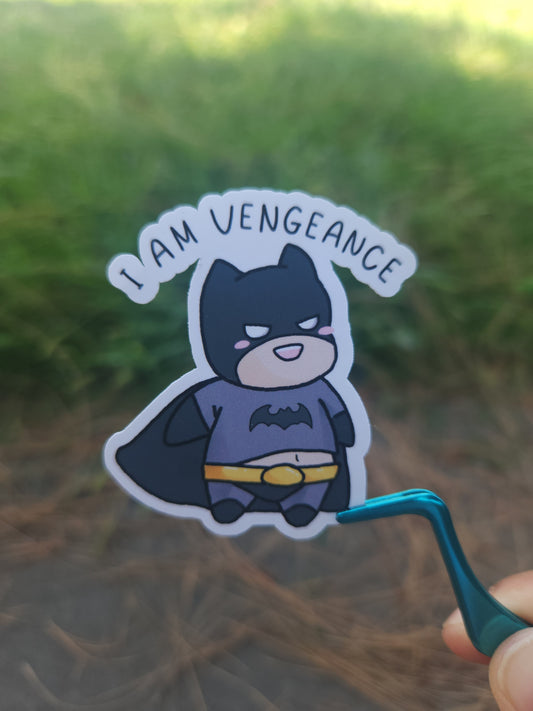 I am Vengeance Batman Sticker